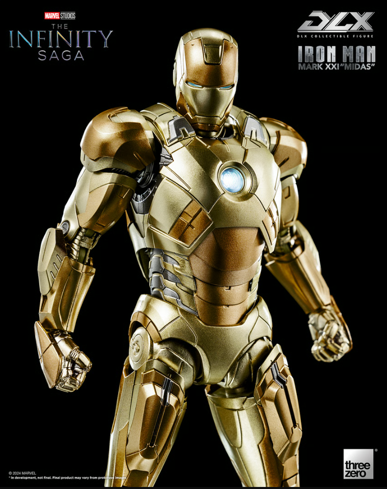 Threezero DLX Iron Man Mark XXI (Midas) – Avengers Infinity Saga 1/12 Scale Figure (New, Sealed)