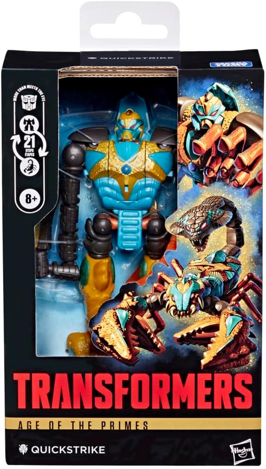 Transformers Age of The Primes Quickstrike, Deluxe Class 5.5-Inch Converting Action Figure, Robot Toys for Ages 8+