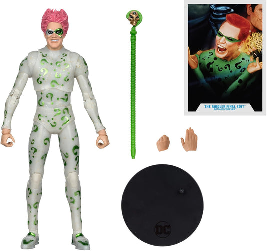 McFarlane DC Multiverse The Riddler Final Suit (Batman Forever) 7" Action Figure Toys (Red Platinum Edition)