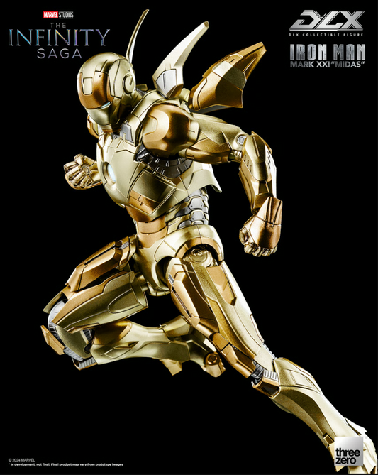 Threezero DLX Iron Man Mark XXI (Midas) – Avengers Infinity Saga 1/12 Scale Figure (New, Sealed)